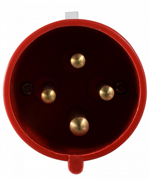 Вилка переносная с заземлением АСКОУКРЕМ ВП 32А/4 3Р+РЕ (024) красно-белый