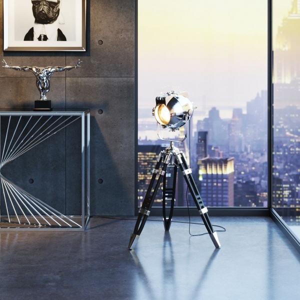 Торшер KARE Design Shooting 105 см 15 Вт Е27 серебро 53977 