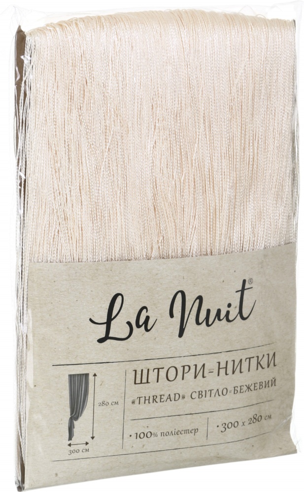 Штора-нити Thread 300x280 см светло-бежевый La Nuit