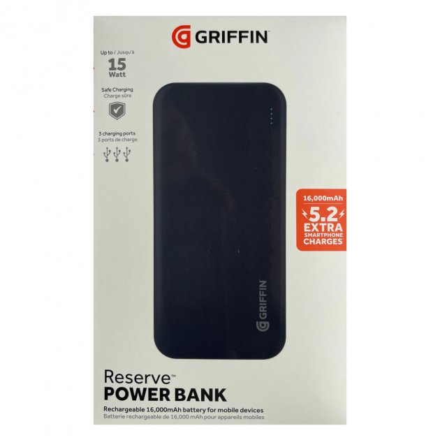 Внешний аккумулятор (Powerbank) Griffin 16000 m/Ah black (GP-148-BLK)