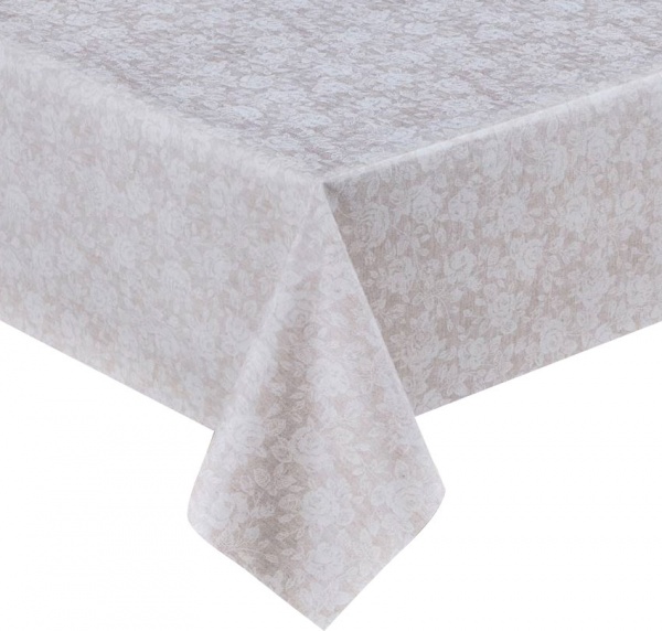 Скатертина Прованс Роза 137x180 см бежевий Dariana 