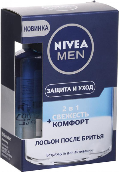 Лосьон после бритья Nivea 2 в 1 защита и уход 100 мл