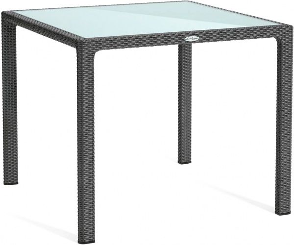 Стол пластиковый Lechuza 10913 90x90 см серый 