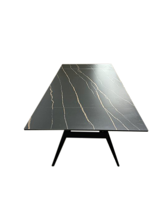 Стол обеденный Prestol Тори 1200(1800)x800x750мм черный/черный