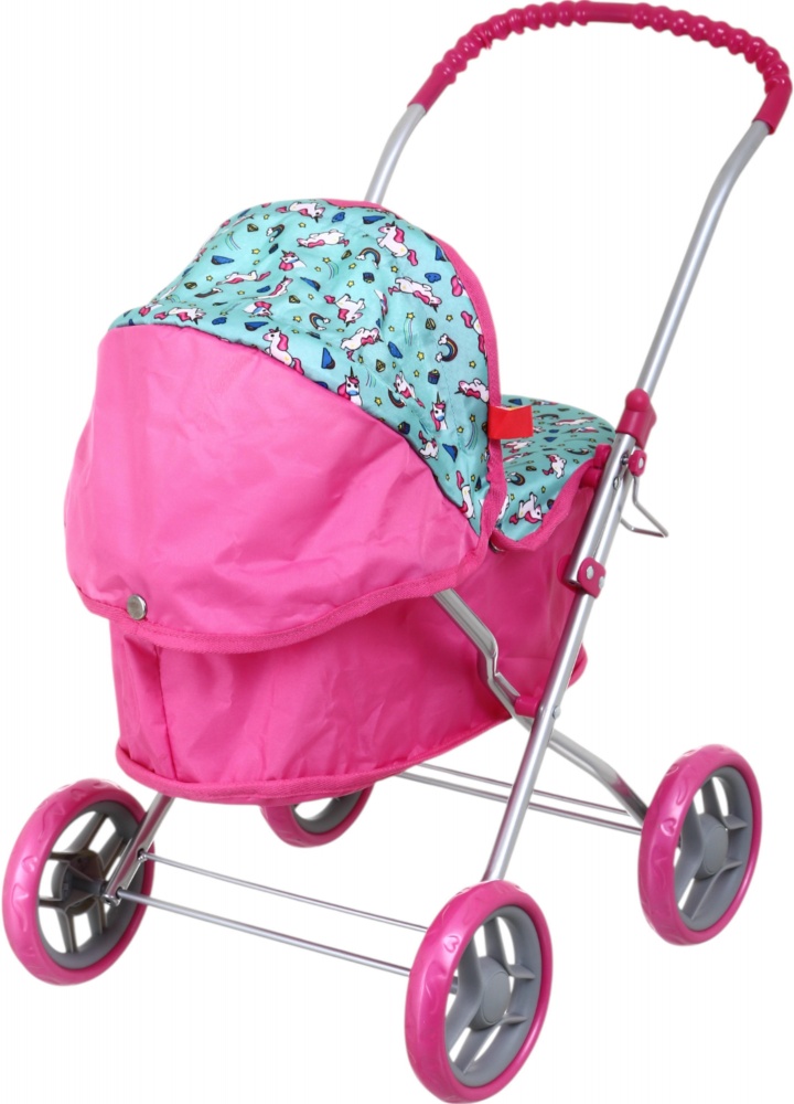 Коляска для ляльок PIXIE 58х33х55 см рожево-блакитний 9325H