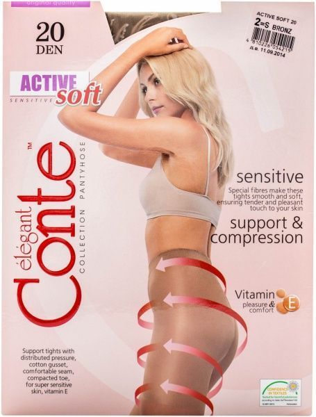 Колготки Conte ACTIVE SOFT 20 den Bronz р. 2 бронзовый 