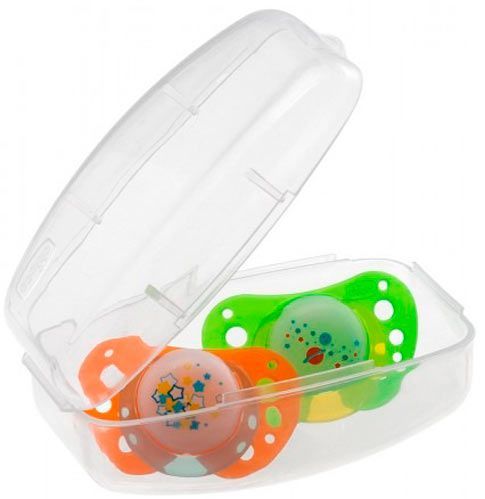 Набор пустышек Chicco Physio Air силиконовых с футляром 6 - 16 мес 2 шт