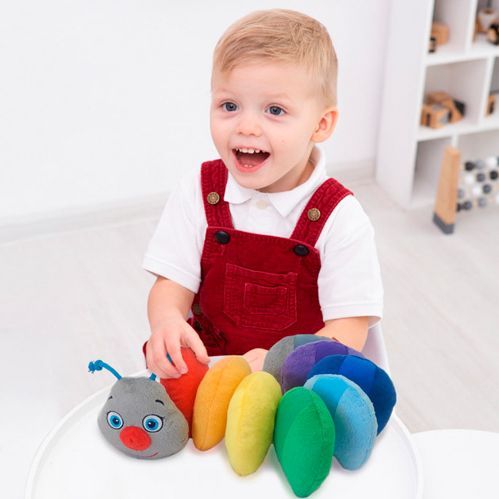 Розвиваюча іграшка Масік Ludum Гусениця Rainbow 30 см МС 040701-01