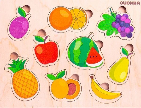 Пазл-вкладыш Quokka Фрукты (4820217310077)