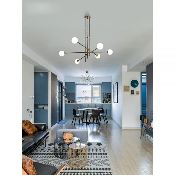 Люстра подвесная Altalusse INL-5108P-06 6x40 Вт G9 черный/золотой 