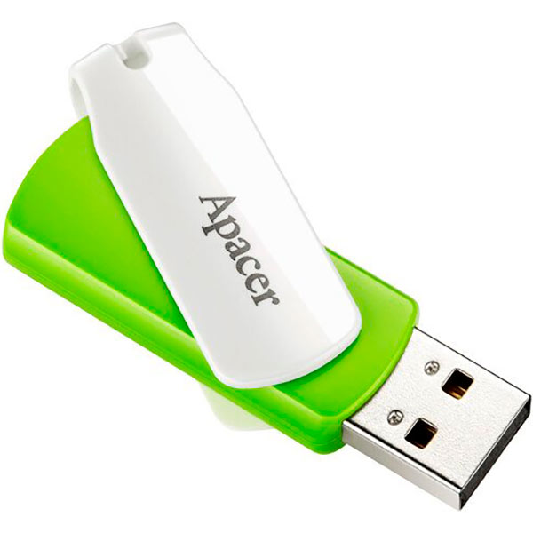 Флеш-память USB Apacer AH335 32 ГБ USB 2.0 green/white (AP32GAH335G-1) 