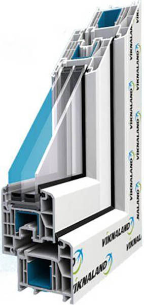Окно поворотно-откидное VIKNALAND В 70 1200x1400 мм правое (К) 
