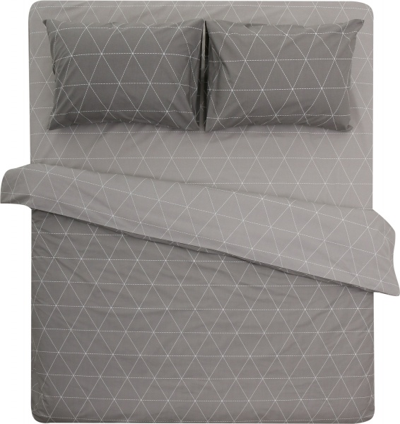 Комплект постільної білизни Rhomb 2 140 TC сірий La Nuit 