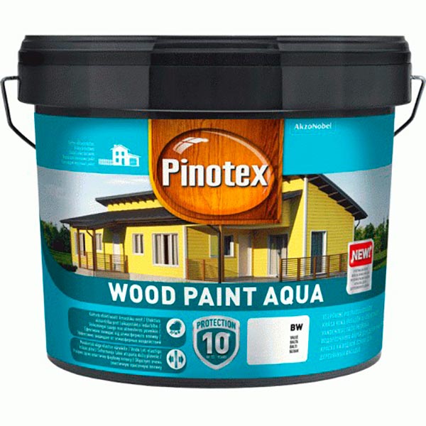 Фарба Pinotex WOOD PAINT AQUA BW білий напівмат 1 л