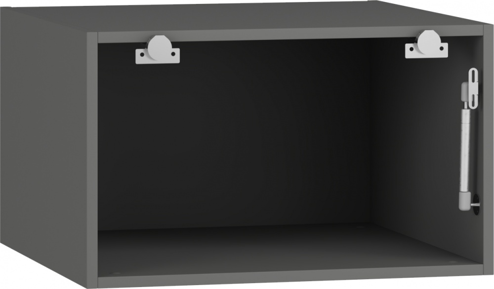 Шкаф верхний Грейд Оптимум Антресоль с газлифтом LS (фас.СВ) 600x360x560 мм серый графит