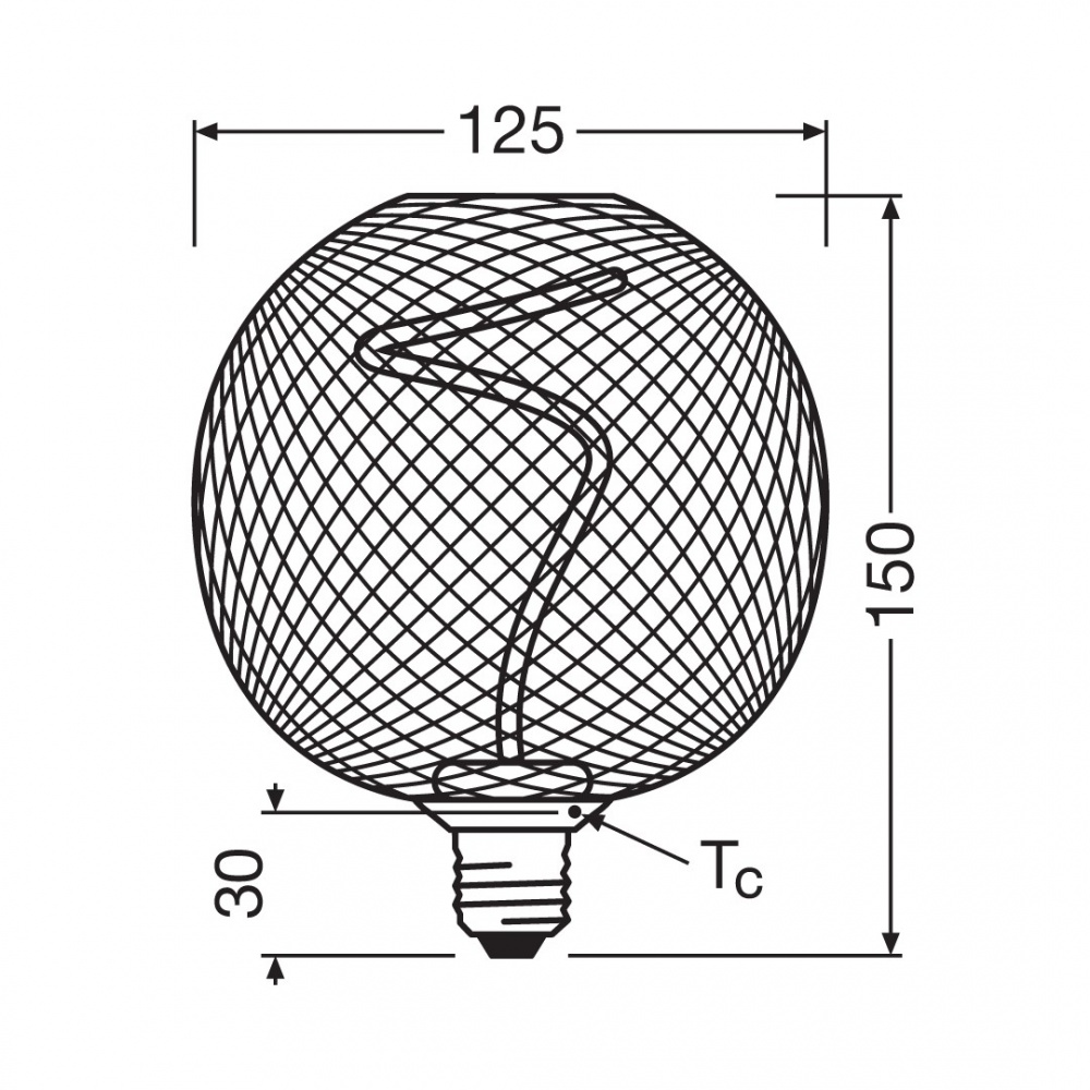 Лампа светодиодная Ledvance OSRAM DECOR SPIRAL FILAMENT GLOBE Gold 3,5 Вт E27 1800 К 220 В прозрачная