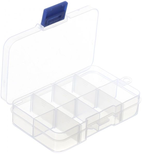 Емкость прямоугольная пластиковая для хранения разделена на отделы 1 комплектов 1 шт.