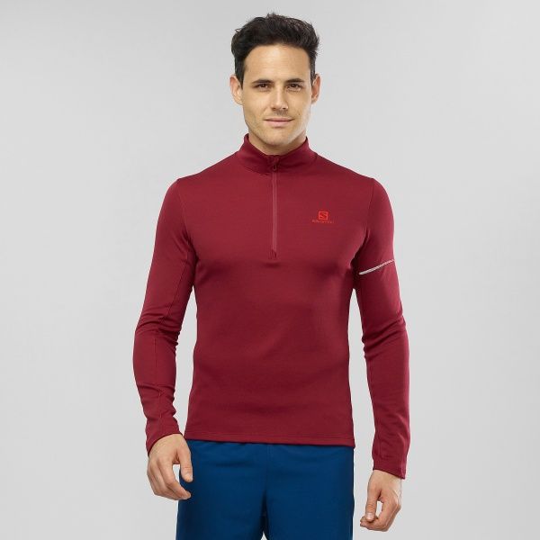 Джемпер Salomon AGILE HZ MID LC1049800 р. S бордовий