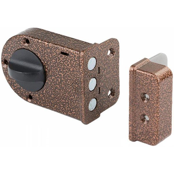 Замок накладний Аріко ЗН-3 3 ригеля 100 мм антична бронза