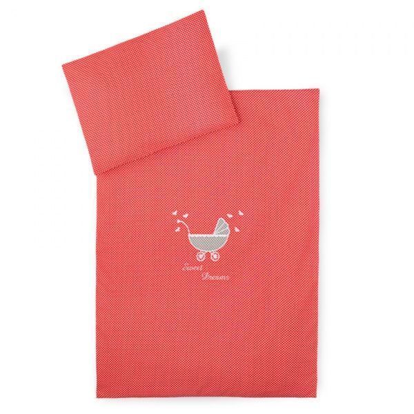 Комплект постельного белья IDEIA в коляску Бязь Горошек 60х80 см красный 8000010446 