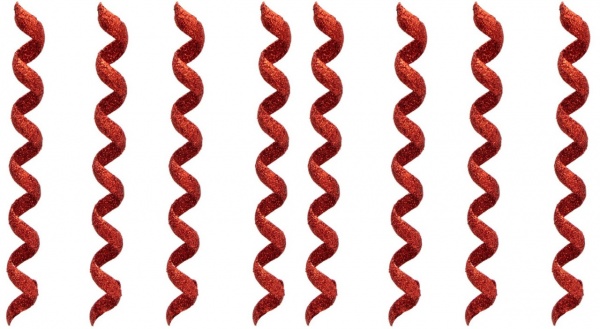 Декоративна підвіска Девілон Спіральки 8 шт. 20 см 250355