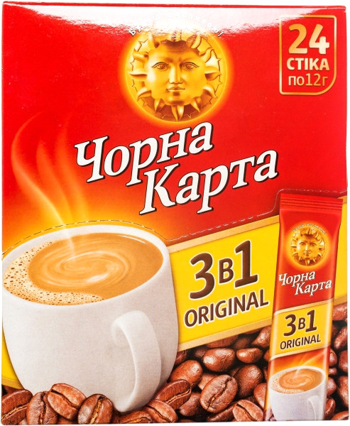 Кавовий напій Чорна Карта Original 3 в 1 12 г 