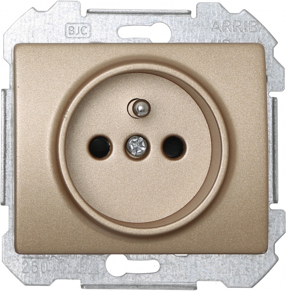 Розетка Siemens Iris 2P+Z 16 А 250 В без шторок золото одиссей 18572 OD