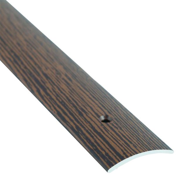 Порожек алюминиевый декорированный Braz Line с отверстиями 30x2700 мм венге светлый