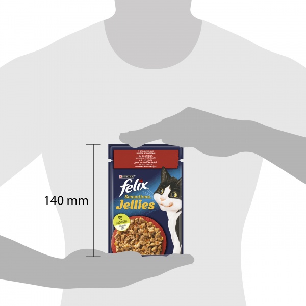 Консерва для котів Felix Sensations яловичина та томати в желе 85 г