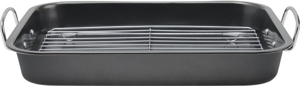 Жаровня с решеткой 39x29.5x8 см 4 л