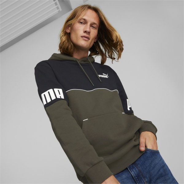 Джемпер Puma POWER COLORBLOCK HOODIE FL 84980770 р. 2XL зеленый с черным