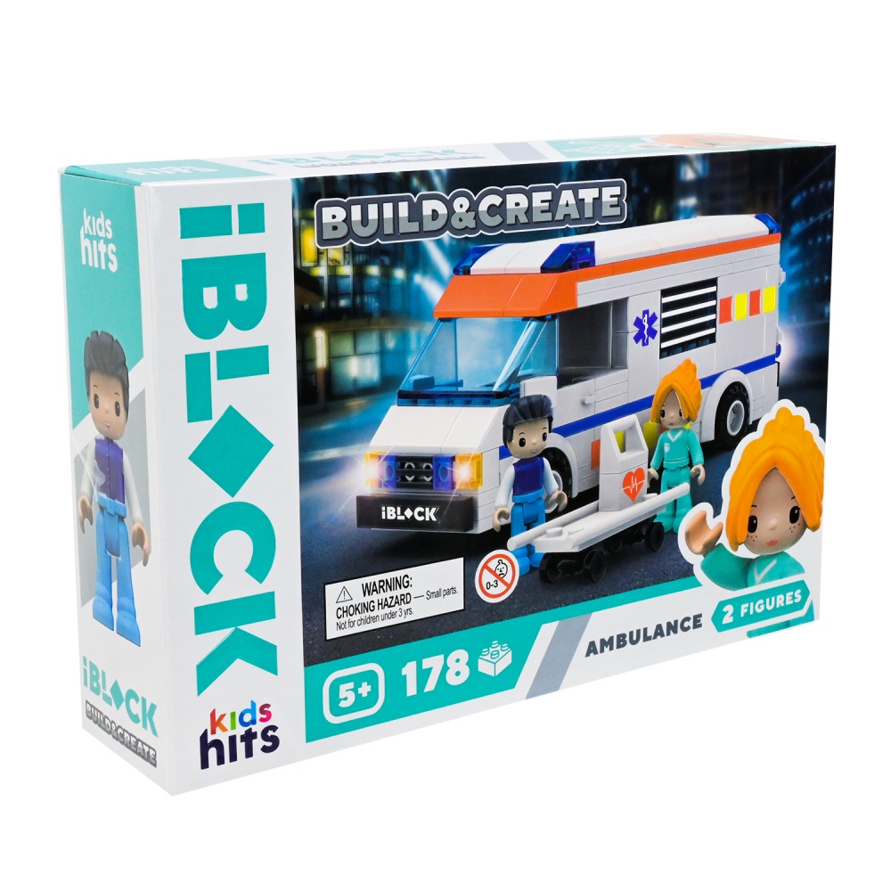 Іграшка-конструктор Shantou Kids hits IBLOCK JUNIOR Міська швидка допомога 178 дет. KH17/001/1
