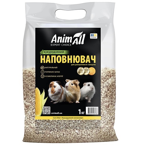 Наполнитель для грызунов AnimAll кукурузный 1 кг