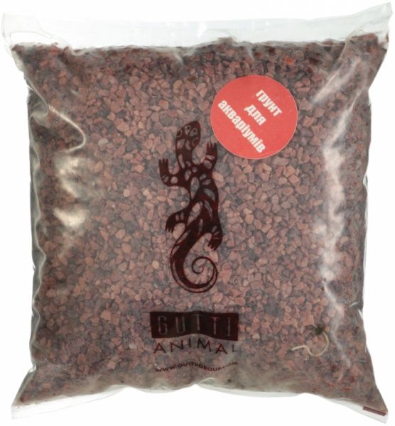 Ґрунт для акваріума GUTTI Кварцит Rosso червоний 4,5 кг