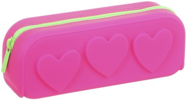 Пенал силіконовий BRPG565 Серце рожевий