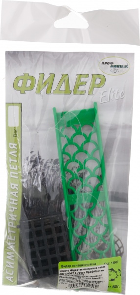 Оснащення фідерне на мотовилі Асиметрична петля 60 г