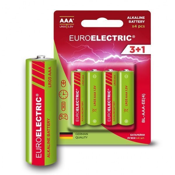 Батарейки Euroelectric ААА 4 шт. (BL-AAA-EE(4)) 