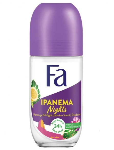 Антиперспірант для жінок Fa Ритми Бразилії Ipanema Nights 0% солей алюмінію 50 мл