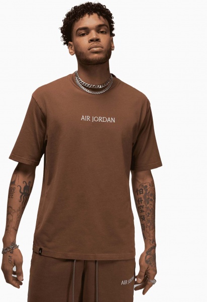 Футболка Nike M J AIR JDN WM TEE DV6465-270 р.S коричневый