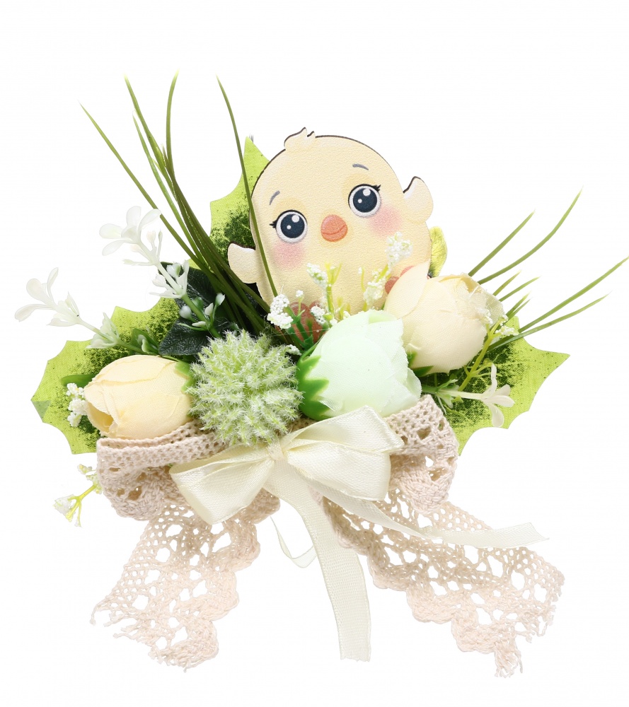 Украшение пасхальное в корзину Бутоньерка 15х15 с