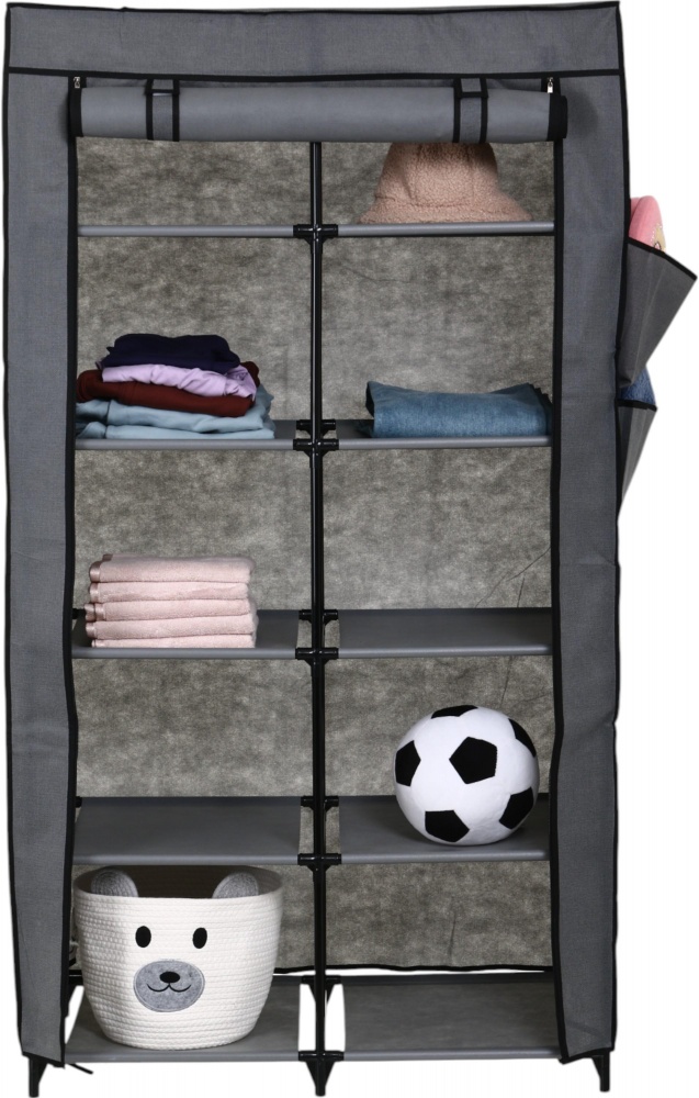 Тканевый шкаф Sensio TWINS 1560х870х460 мм серый с черным