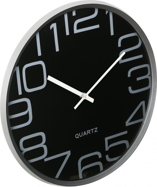 Часы настенные Office серый 33х6 см
