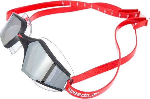 Очки для плавания Speedo AQUAPULSE_MAX_MIR_V3_AU 8-11766C730 one size серый с красным