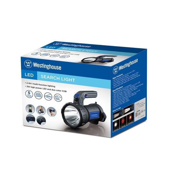 Ліхтар прожекторний Westinghouse WF1531 чорний із синім