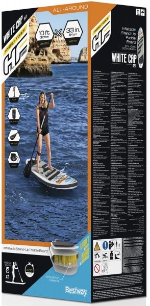 SUP-дошка Bestway White Cap Set 305x84x12 см (65342) білий