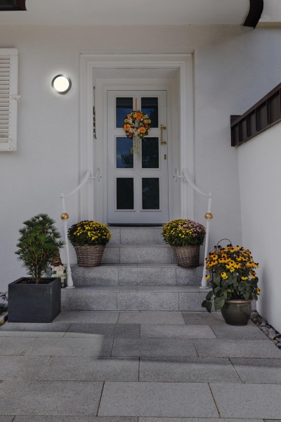 Підсвітка для сходів та фасаду Ledvance LED ENDURA STYLE 1x8 Вт сталевий DISC WALL 8W ST 