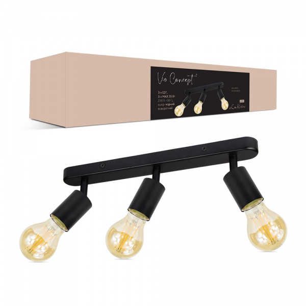 Спот Vio Concept VC101-3 3x35 Вт E27 черный 