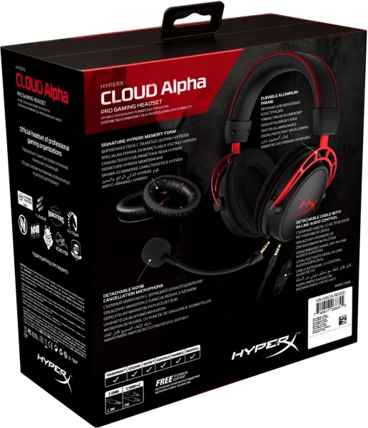 Наушники HyperX Cloud Alpha Gaming Headset black/red (4P5L1AX) 