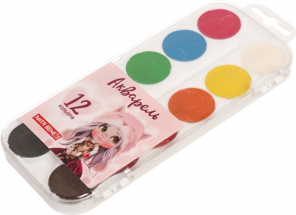 Акварель медовая Anime 18 цветов без кисточки Nota Bene