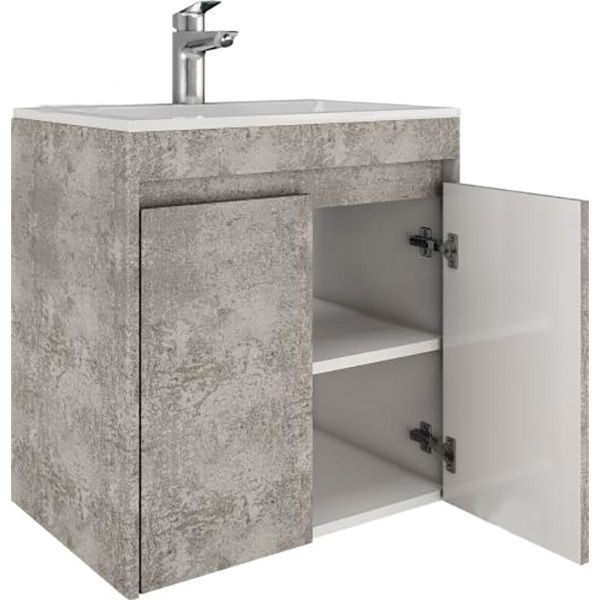 Тумба подвесная Water House Preference N1 60 МДФ базальт лофт под умыв.Como 60